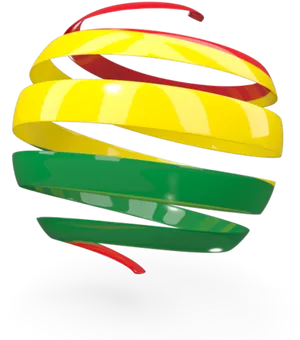 Abstract Spiral Sculpture3 D Rendering PNG Image