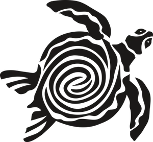 Abstract Spiral Turtle Graphic PNG Image