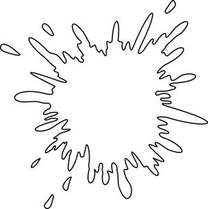 Abstract_ Splash_ Outline PNG Image