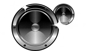 Abstract Stereo Speakers Vector PNG Image