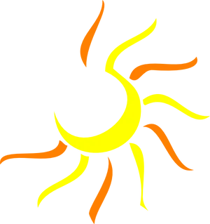 Abstract Sun Design Art PNG Image