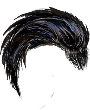 Abstract Swept Hair Art PNG Image