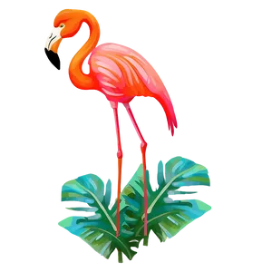 Abstract Tropical Flamingo Art Png 95 PNG Image