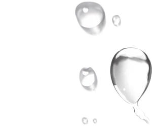 Abstract Water Dropsand Balloon PNG Image