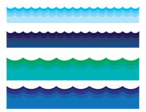 Abstract Water Waves Patterns PNG