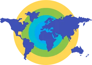 Abstract World Map Vector PNG Image