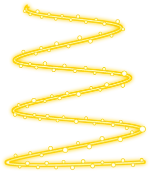 Abstract Yellow Neon Lines PNG Image