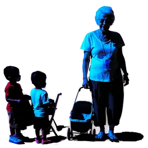 Abuela And Grandchild Silhouette Png 55 PNG Image