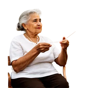 Abuela Knitting Clipart Png 06292024 PNG Image