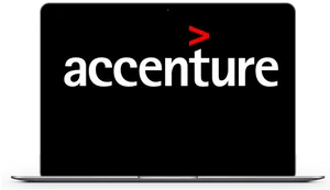 Accenture Logoon Laptop Screen PNG Image