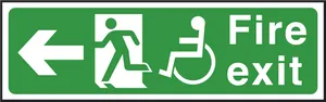 Accessible Fire Exit Sign PNG Image