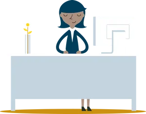 Accountant At Work Vector PNG