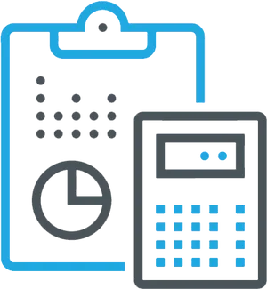 Accounting Clipboardand Calculator Icon PNG Image