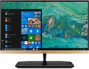 Acer Desktop Windows10 Start Menu PNG Image