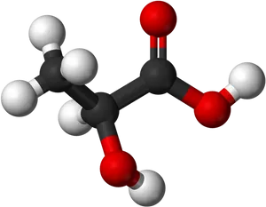 Acetic Acid Molecule3 D Model PNG Image