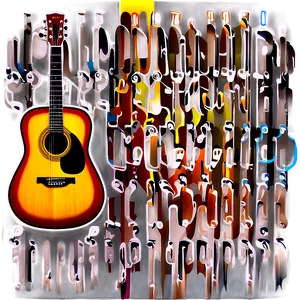 Acoustic Guitar In Spotlight Png Ehf30 PNG Image