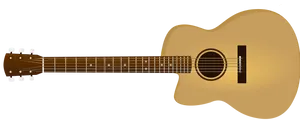 Acoustic Guitar Isolatedon Black PNG Image