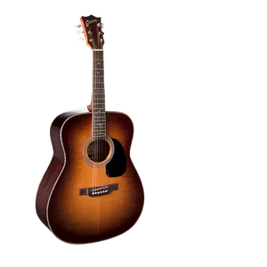 Acoustic Guitar With Sunburst Finish Png 06122024 PNG Image