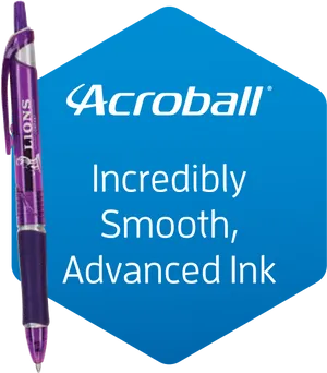 Acroball Advanced Ink Pen Advertisement PNG Image