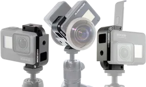 Action Cameras Three Views PNG
