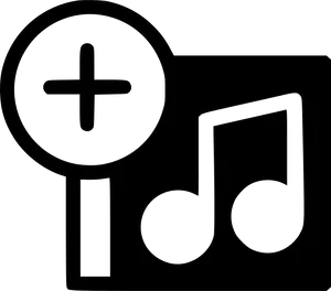 Add Music Icon Graphic PNG Image