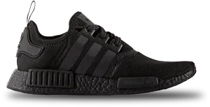 Adidas Black Sneaker Profile PNG Image