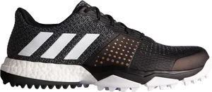 Adidas Blackand White Golf Shoe PNG Image