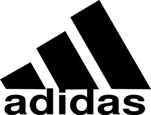 Adidas Logo Black Background PNG Image