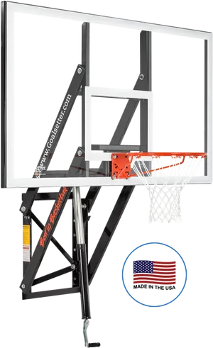 Adjustable Basketball Hoop System PNG Image