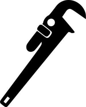 Adjustable Wrench Silhouette Plumbing Tool.png PNG Image