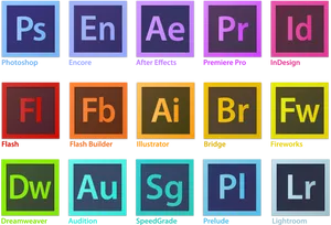 Adobe Creative Suite Icons PNG Image