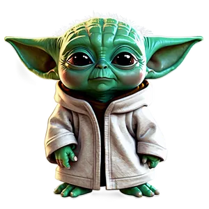 Adorable Baby Yoda Character Png 06252024 PNG Image