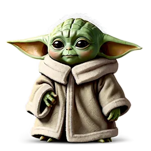 Adorable Baby Yoda Character Png Bcm PNG Image