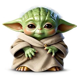 Adorable Baby Yoda Character Png Tmv PNG Image