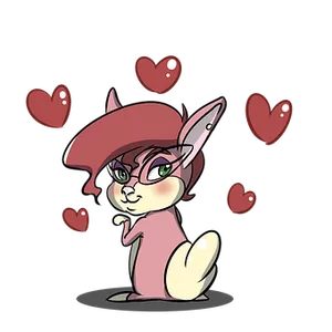 Adorable Cartoon Bunnyin Hat PNG Image