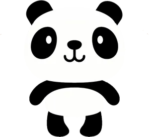 Adorable Cartoon Panda PNG Image