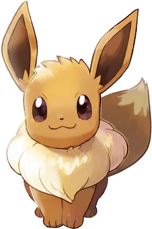 Adorable_ Eevee_ Pokemon_ Artwork.png PNG Image