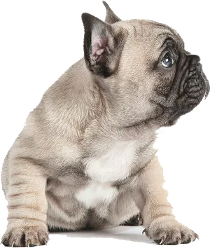 Adorable Fawn Bulldog Puppy PNG Image