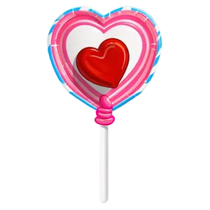 Adorable Heart Lollipop Png 06292024 PNG Image