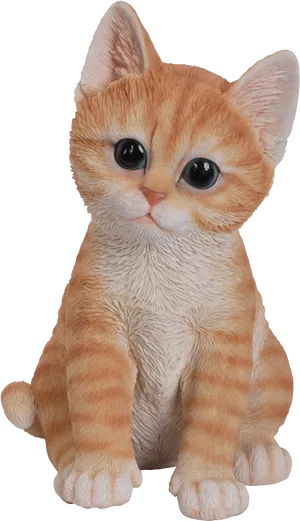 Adorable Orange Kitten Plush PNG Image