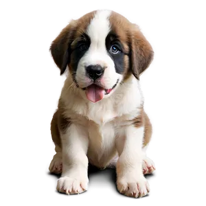 Adorable Saint Bernard Puppy Png Boy58 PNG Image