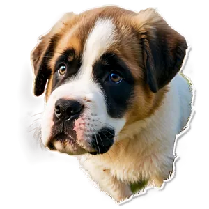 Adorable St Bernard Puppy Png Bbn PNG Image