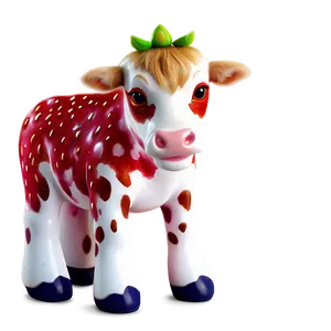 Adorable Strawberry Cow Clipart Png Ovf26 PNG Image