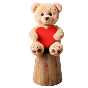 Adorable Valentine's Day Teddy Bear Png Reu74 PNG Image