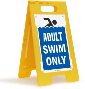 Adult Swim Only Sign PNG Image