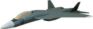 Advanced Fighter Jet3 D Model PNG Image