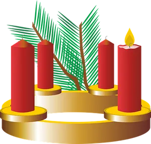 Advent Candle Arrangement PNG Image