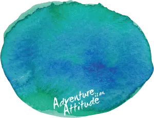 Adventure Attitude Watercolor Splash PNG Image