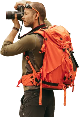 Adventure Photographerin Action PNG Image