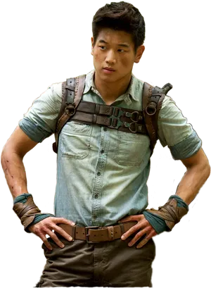 Adventure Ready Man Portrait PNG Image